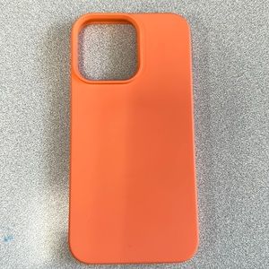 Silicone Orange iPhone 14 Pro Max Case - not MagSafe
